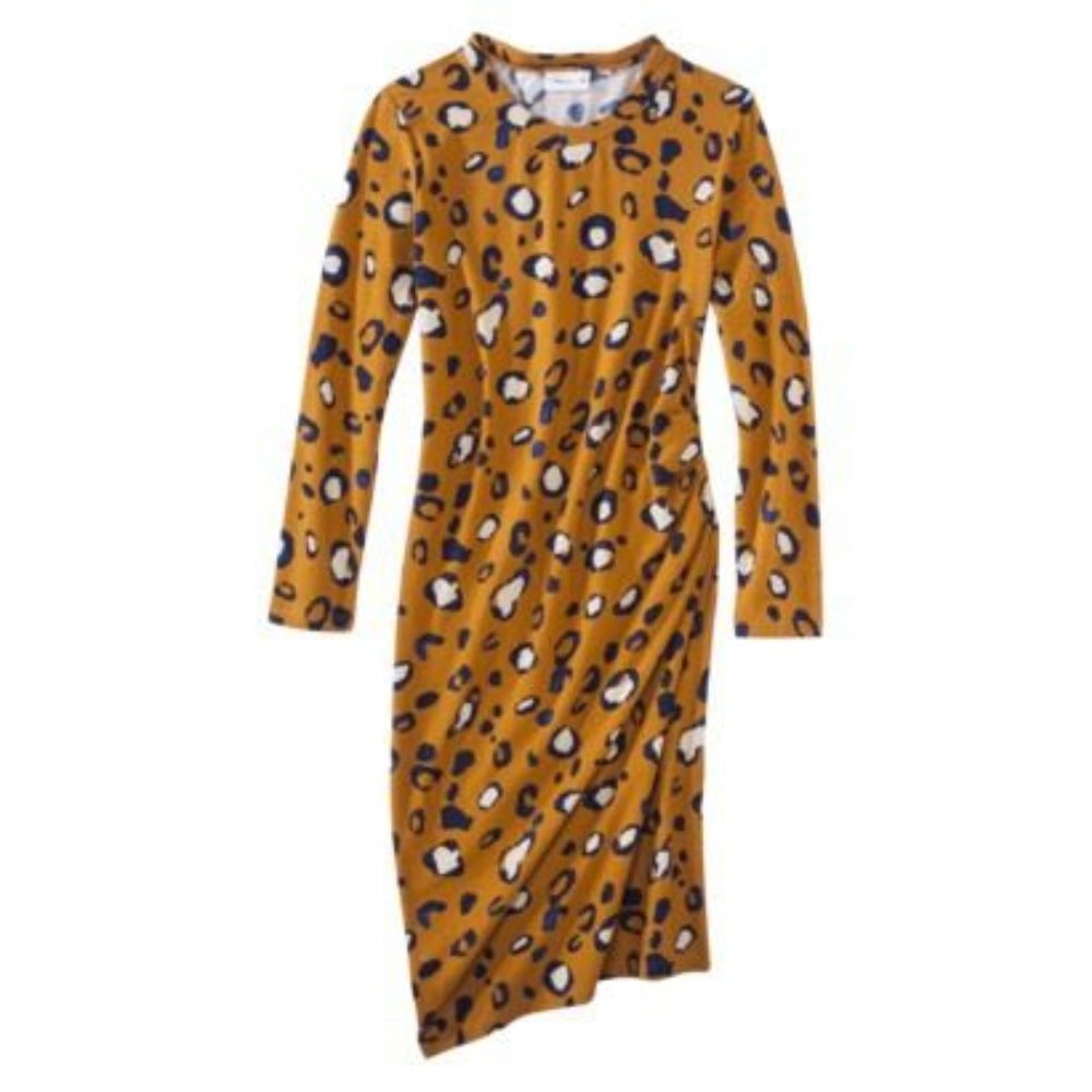 3.1 PHILIP LIM X TARGET LEOPARD PRINT RUCHED DRESS